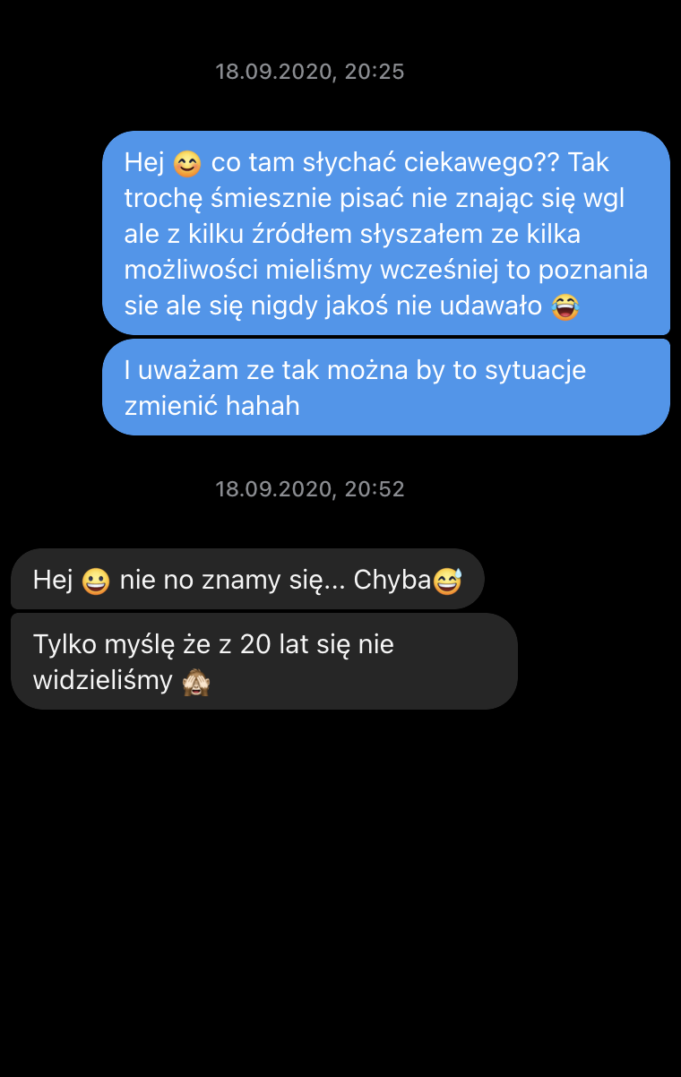 Pierwsza wiadomość